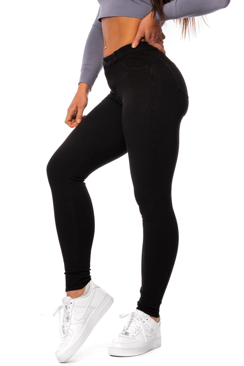 Womens 360 Mid Waisted Fitjeans – FITJEANS Black 