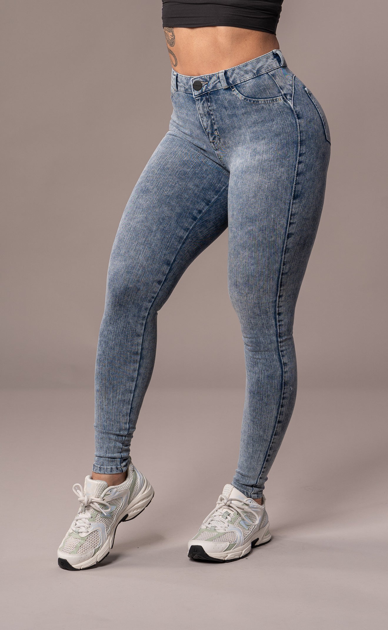 Womens 360 V2 Mid Waisted Fitjeans - Acid Wash 360 V2 Mid Waisted FITJEANS