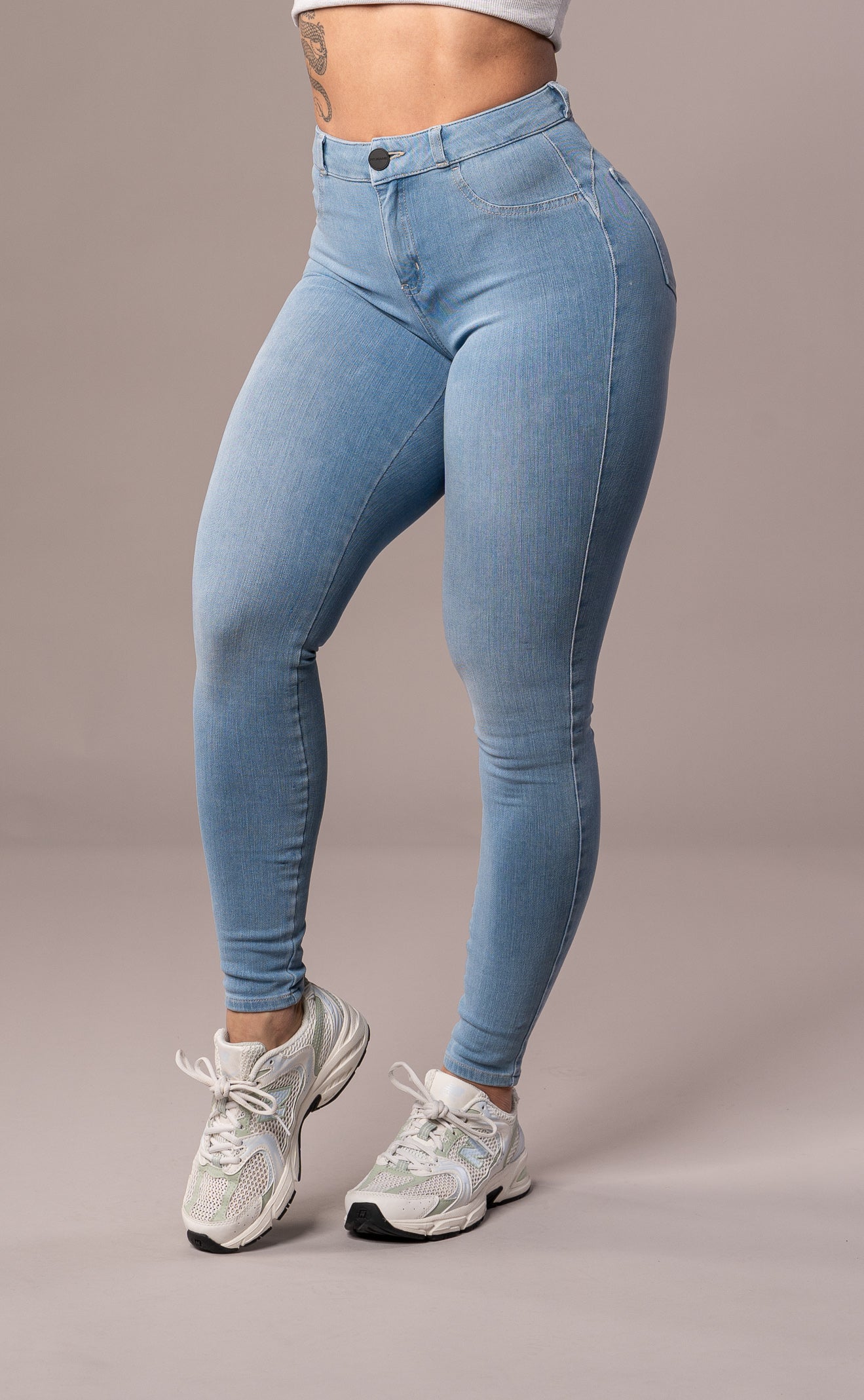 Womens 360 V2 Mid Waisted Fitjeans - Arctic Light Blue 360 V2 Mid Waisted FITJEANS   
