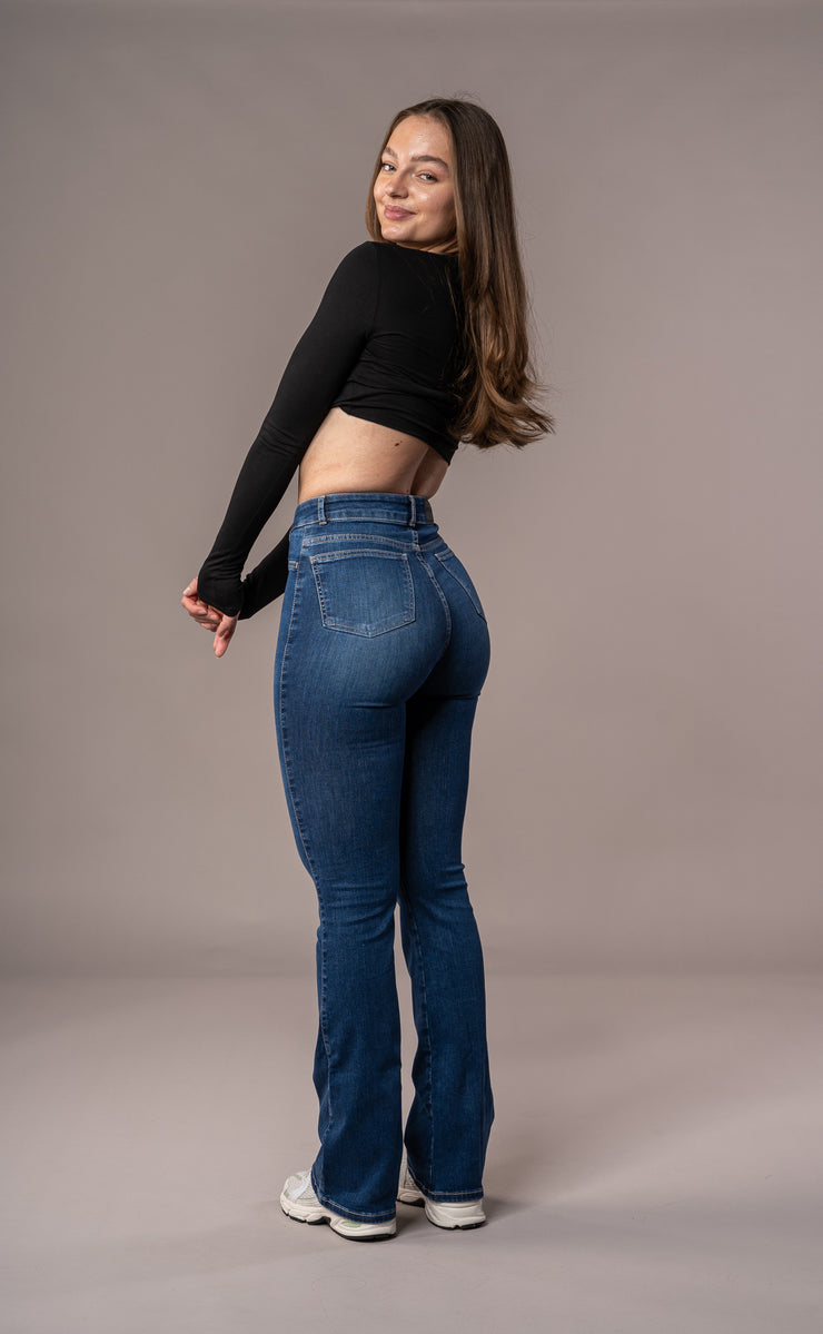 Buy Gap Blue High Waisted 70's Flare Jeans from Next Ireland