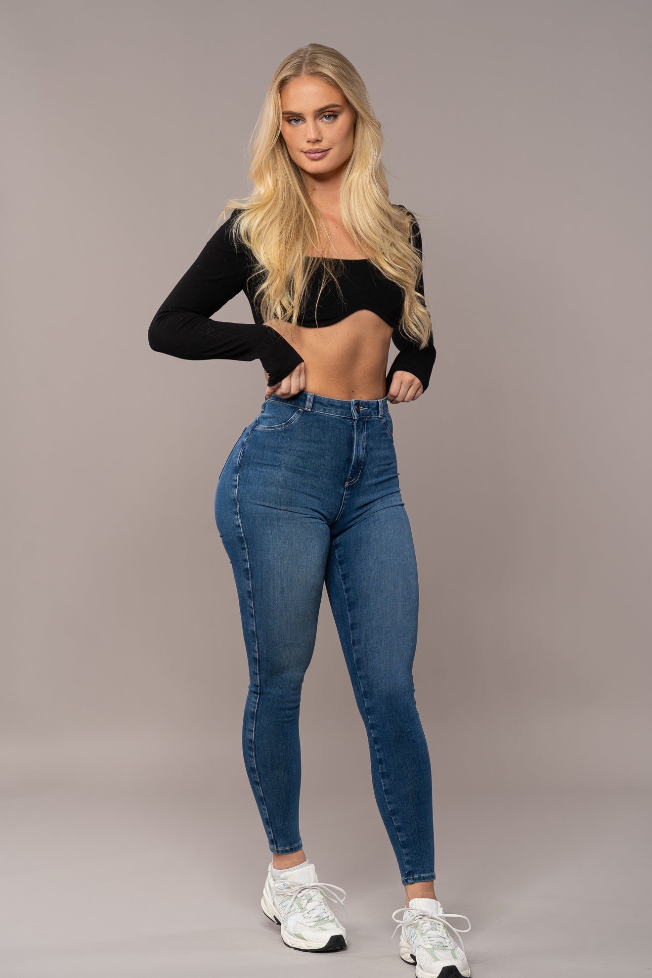 Womens 360 V2 High Waisted Fitjeans - Sapphire Blue 360 V2 High Waisted FITJEANS   