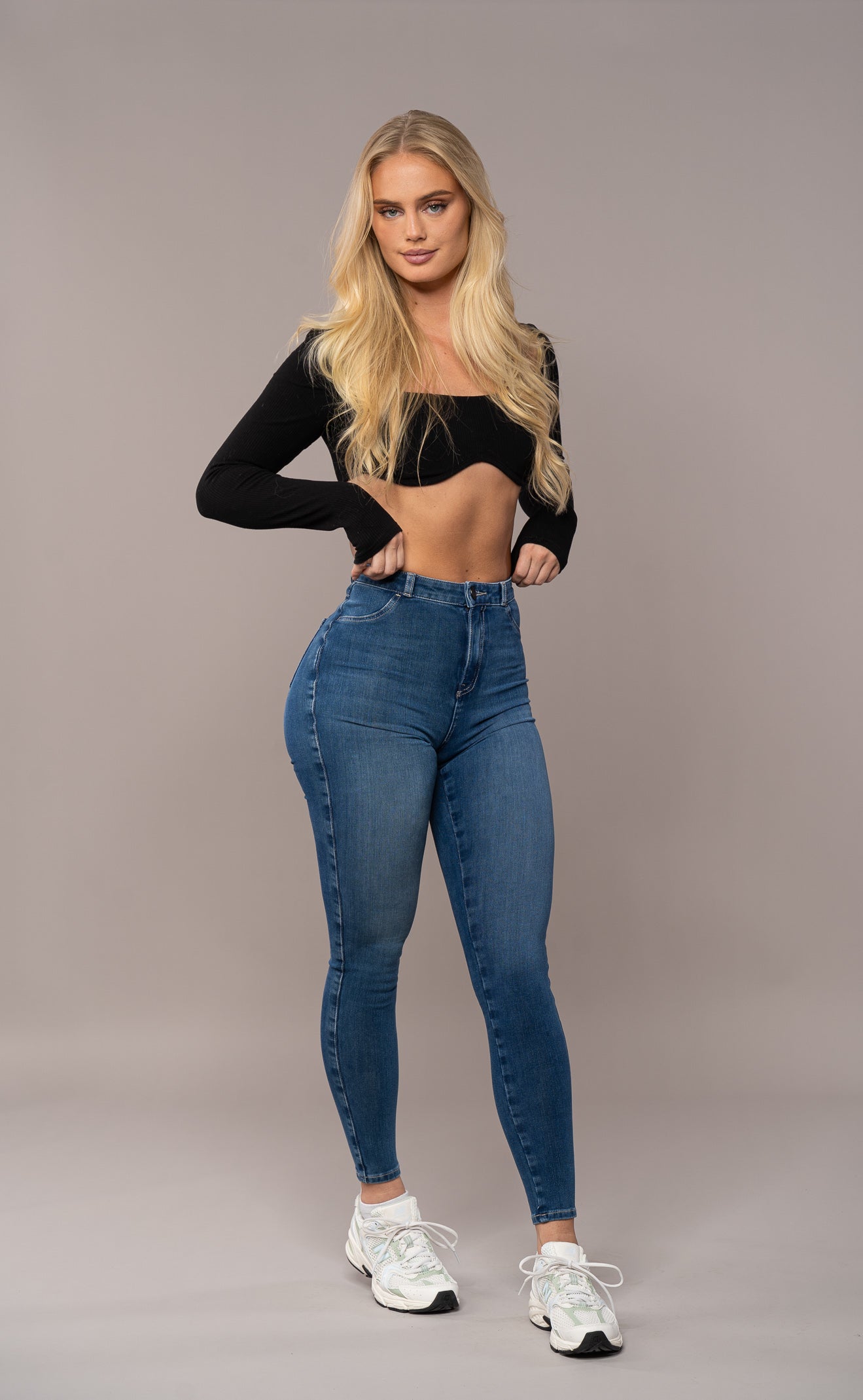 Womens 360 V2 High Waisted Fitjeans - Sapphire Blue 360 V2 High Waisted FITJEANS   