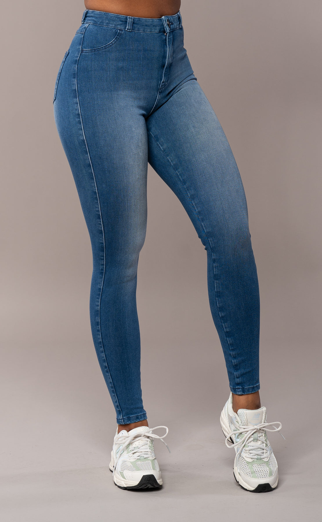 New Fashion Lady High Waisted MID-Blue Stretch Quality Supper Skinny  Fitting Jeans - China Skinny Jeans and Denim Jeans price