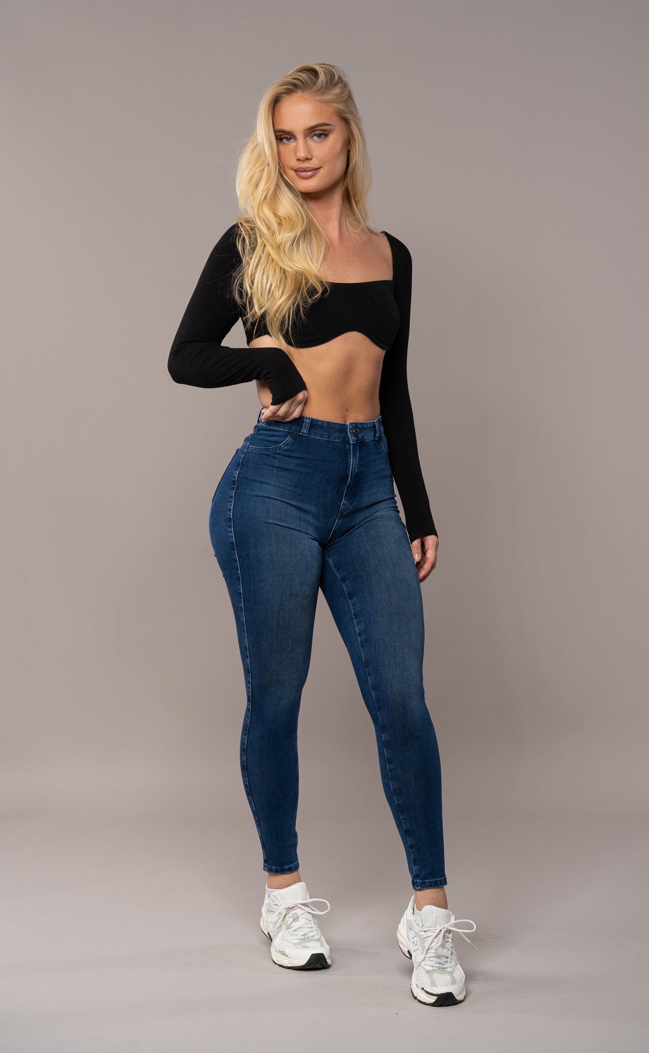 Womens 360 V2 High Waisted Fitjeans - Deep Indigo 360 V2 High Waisted FITJEANS   