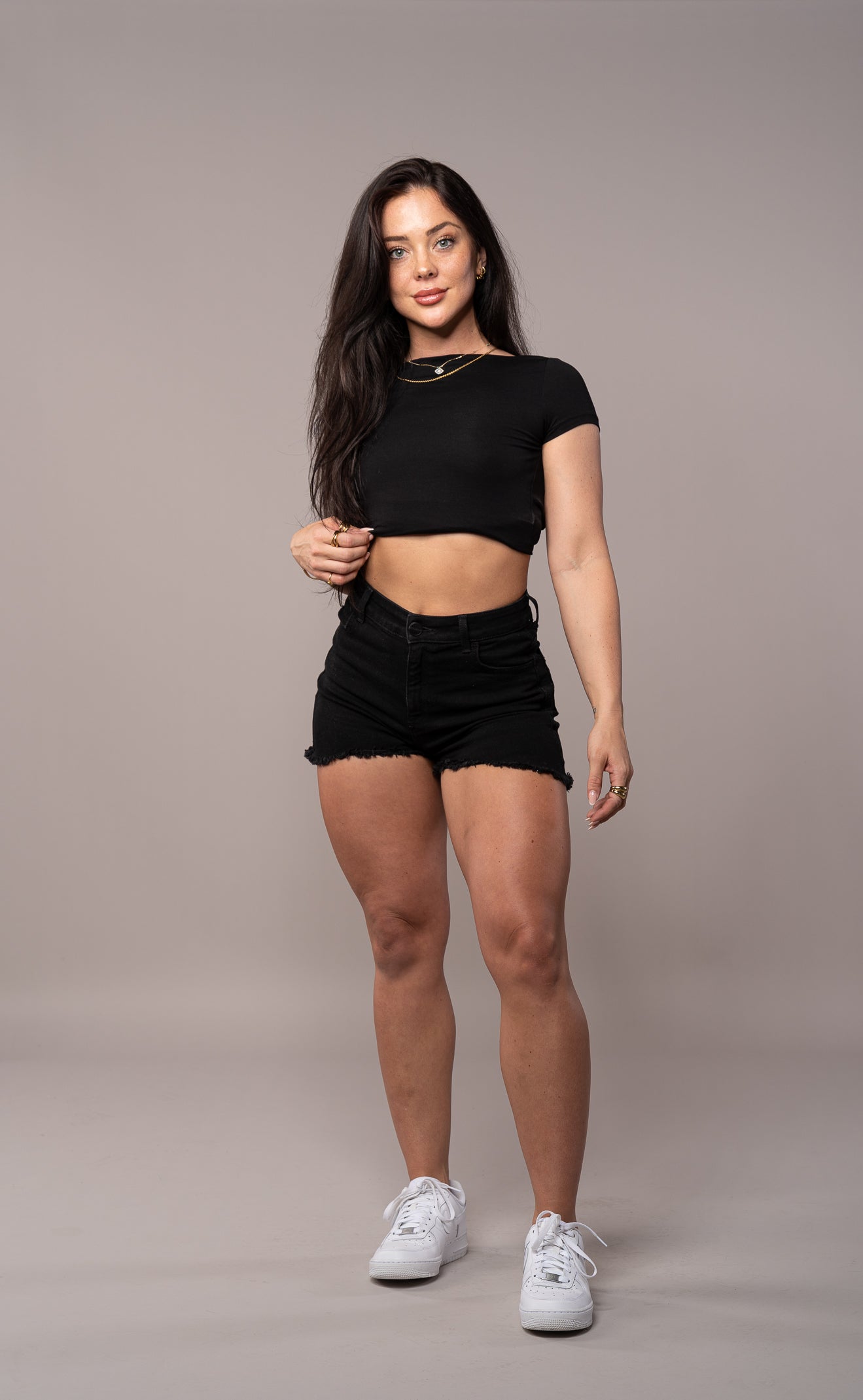 Womens Fitjeans Shorts - Black Shorts FITJEANS