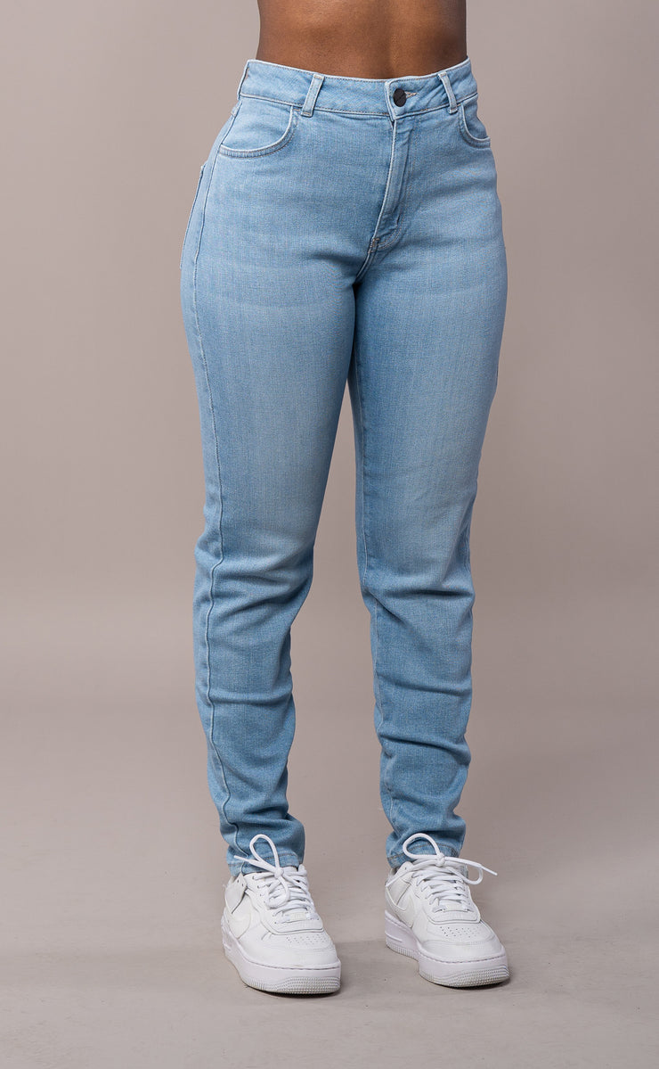 Mom Jeans de cintura alta Light Blue