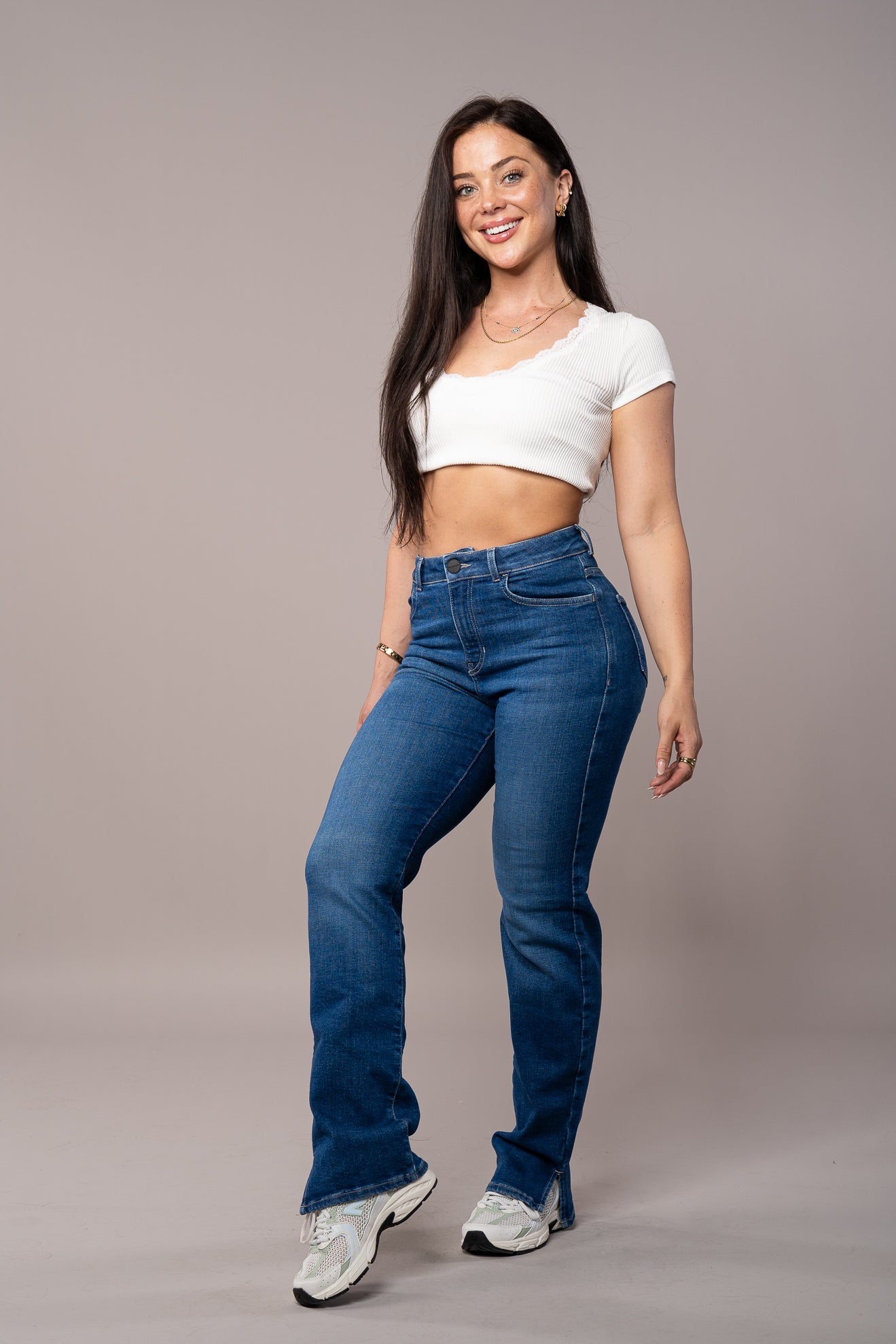 Womens Straight Leg Fitjeans - Sapphire Blue Straight Leg FITJEANS   