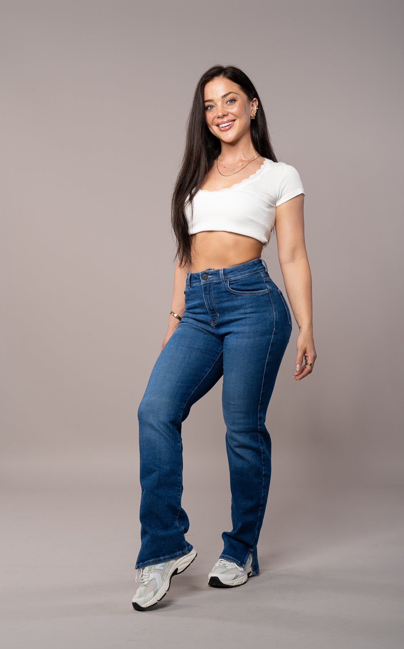 Womens Straight Leg Fitjeans - Sapphire Blue Straight Leg FITJEANS