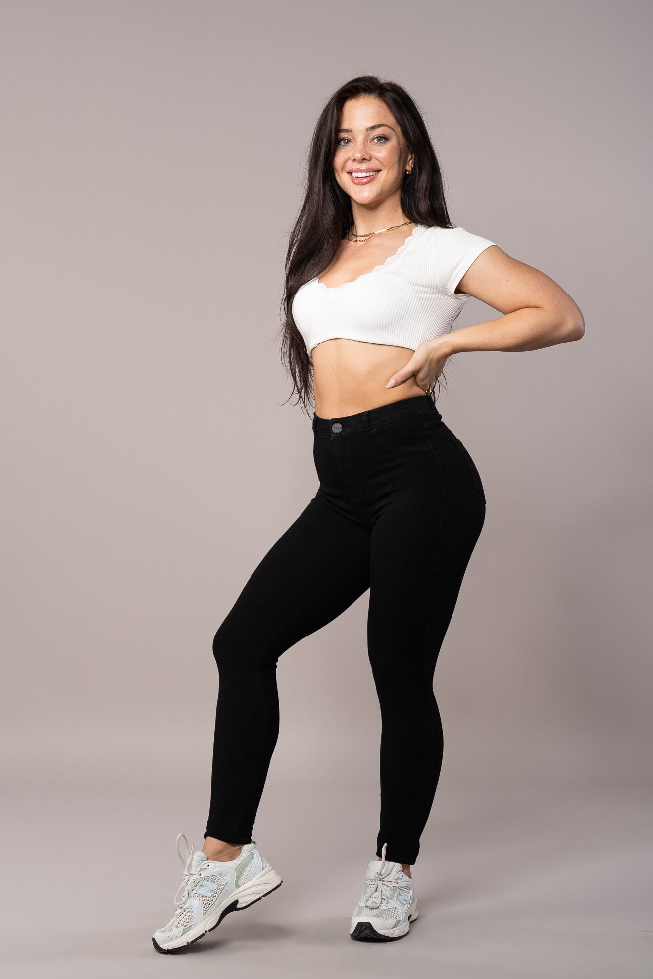 Womens 360 V2 High Waisted Fitjeans - Black 360 V2 High Waisted FITJEANS   