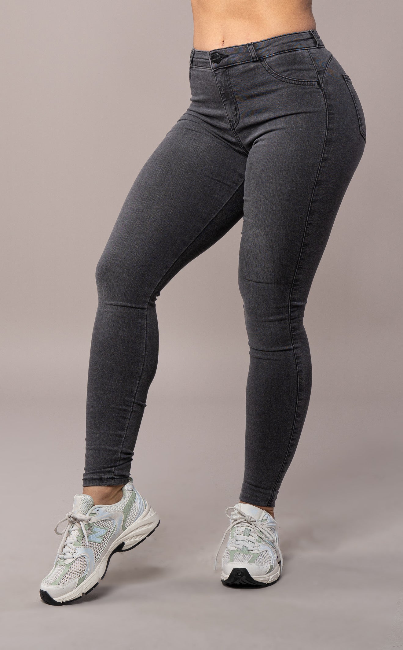Womens 360 V2 Mid Waisted Fitjeans - Grey 360 V2 Mid Waisted FITJEANS   
