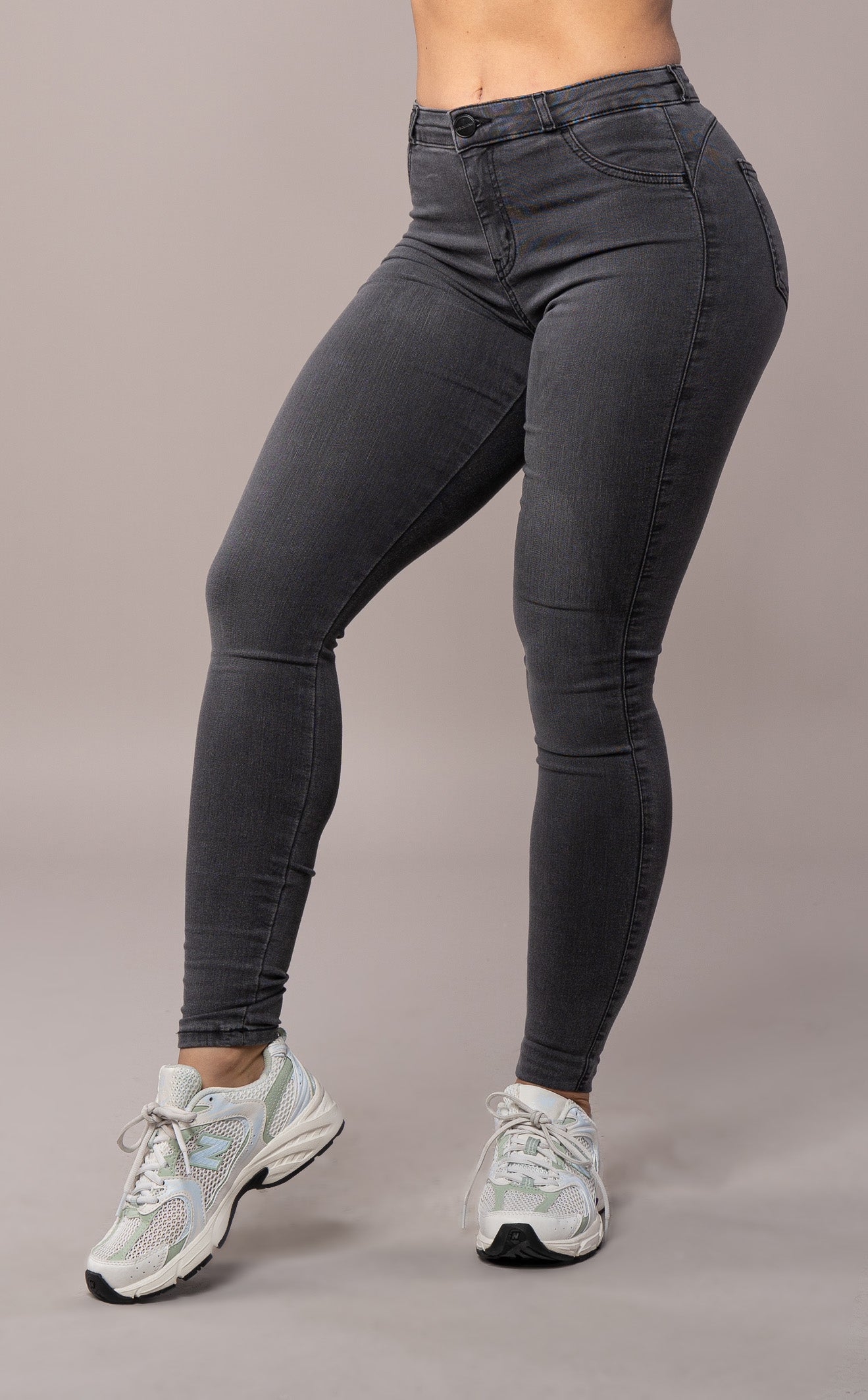 Womens 360 V2 Mid Waisted Fitjeans - Grey 360 V2 Mid Waisted FITJEANS