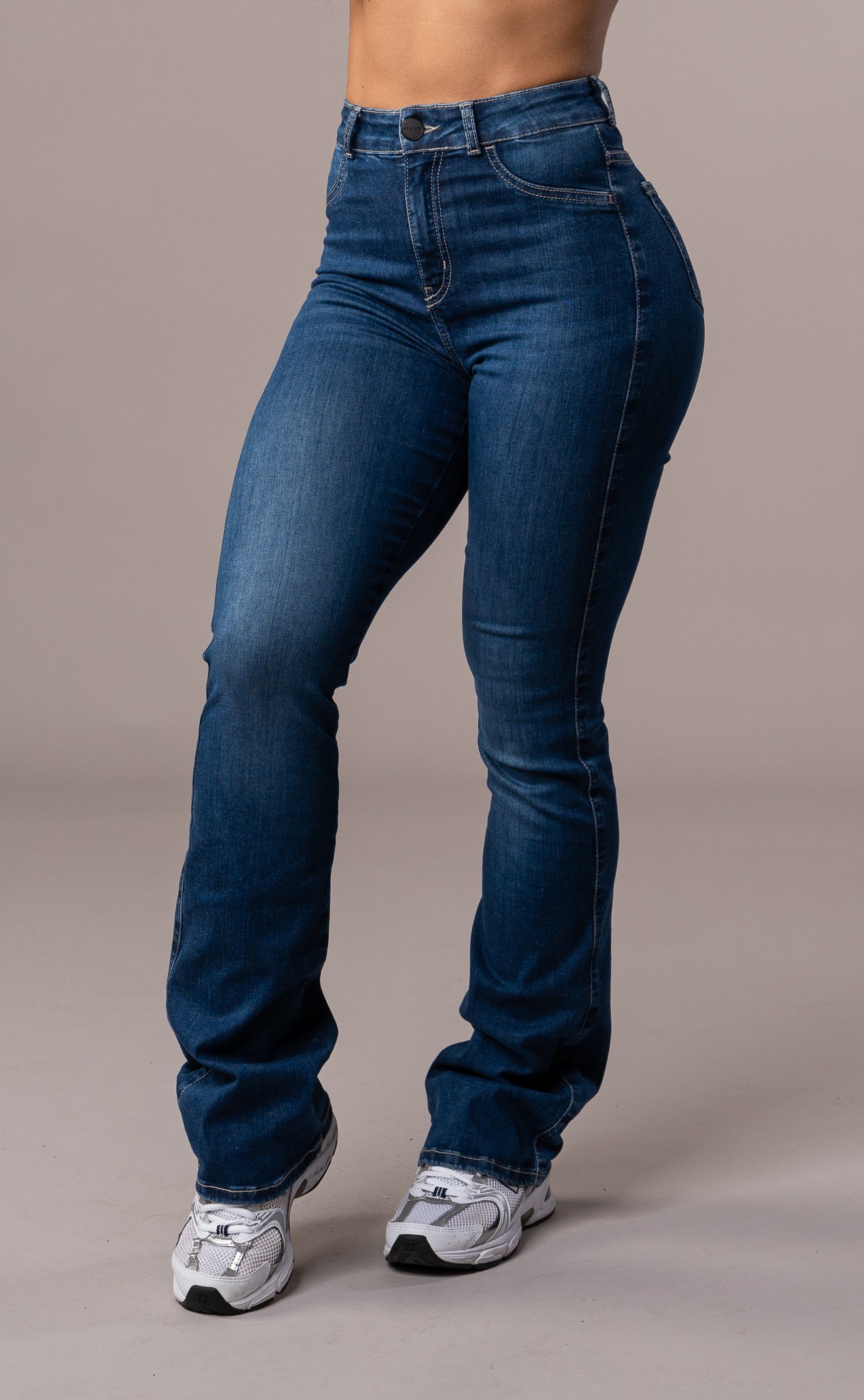 Womens Flared Fitjeans - Sapphire Blue Flared FITJEANS