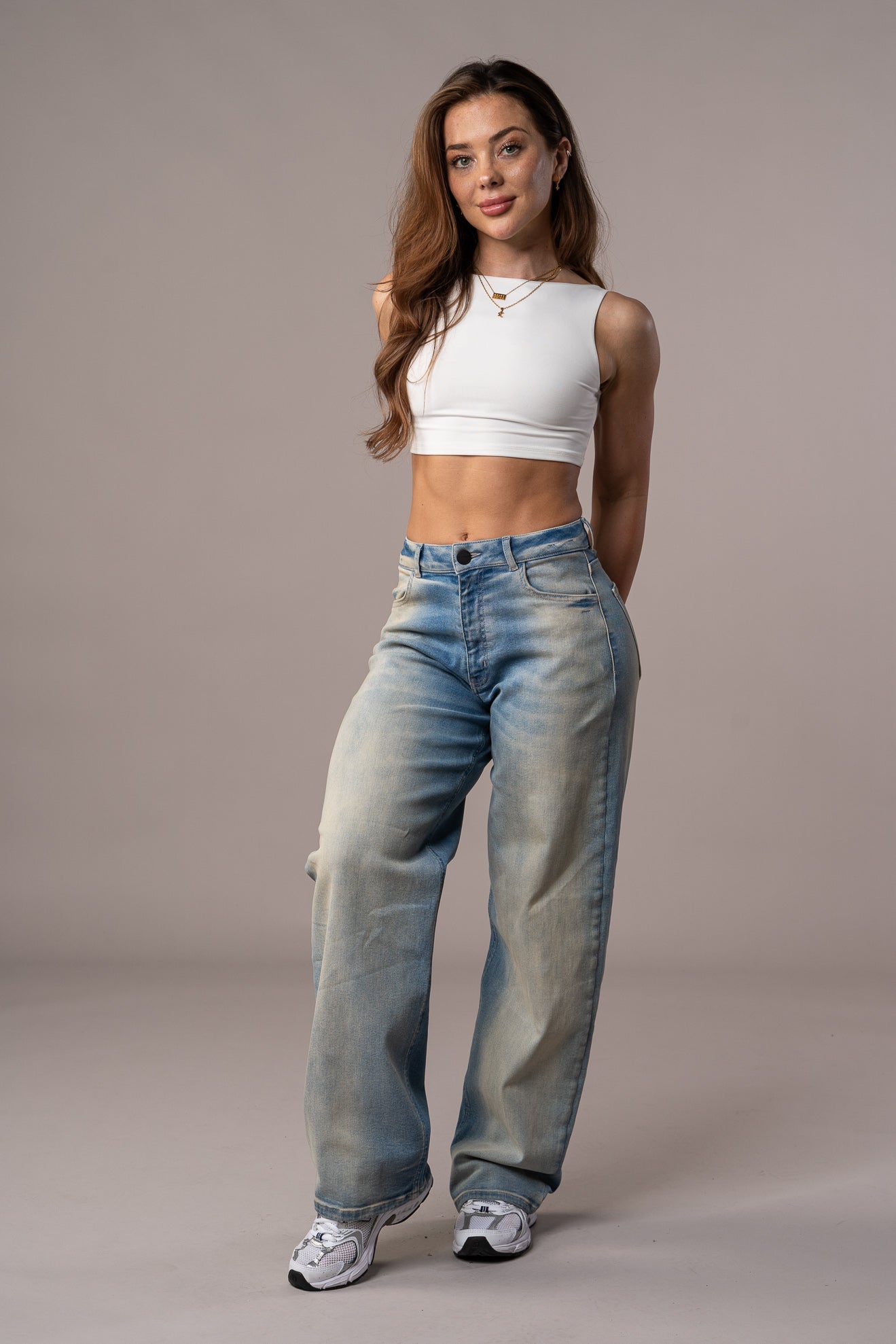 Womens Baggy Fitjeans - Distorted Blue Baggy FITJEANS   