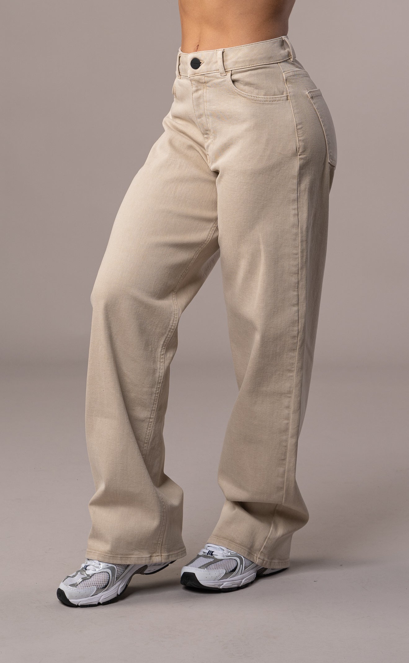 Womens Pastel Baggy Fitjeans - Sand Baggy FITJEANS   