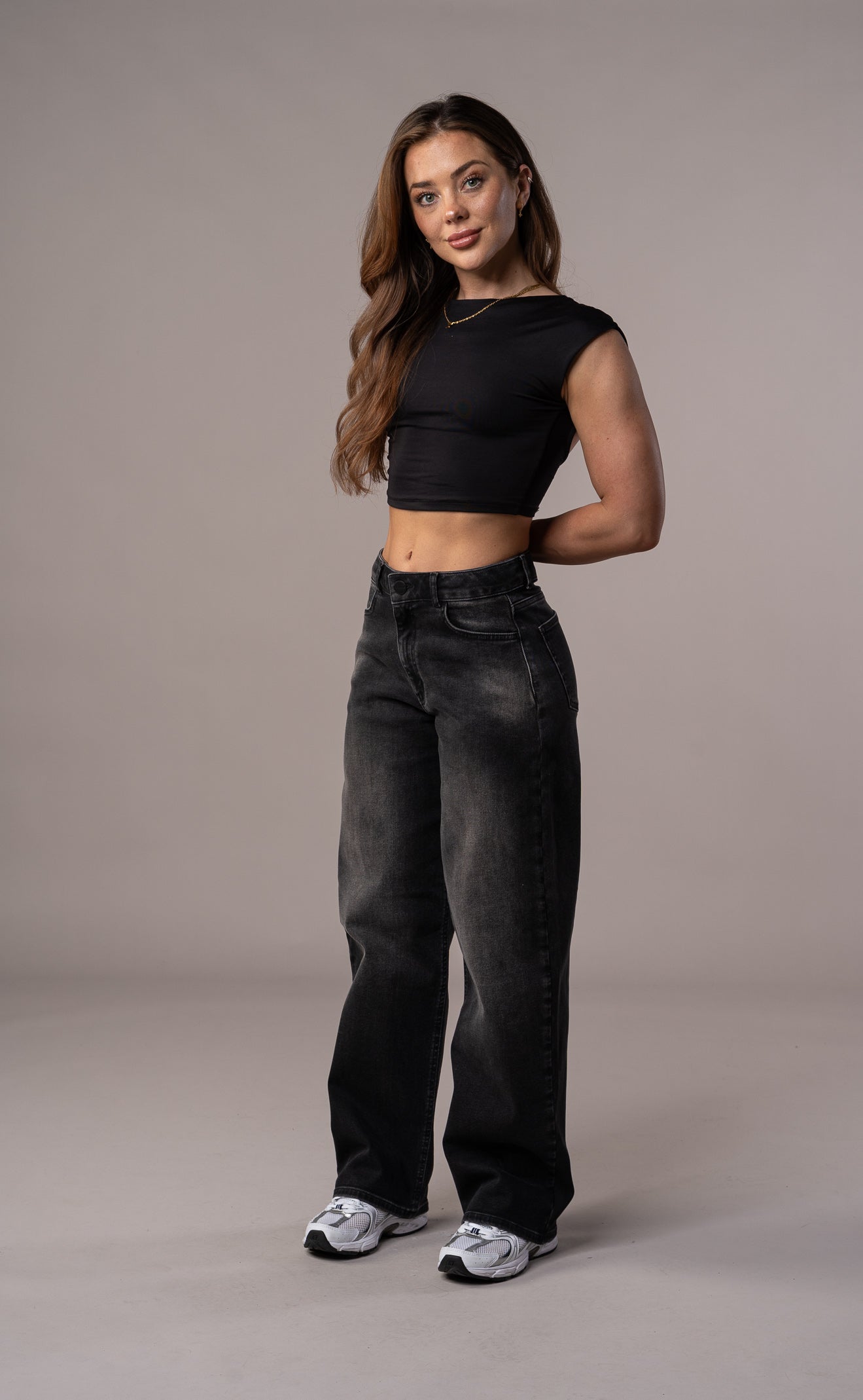 Womens Baggy Fitjeans - Worn Black Baggy FITJEANS