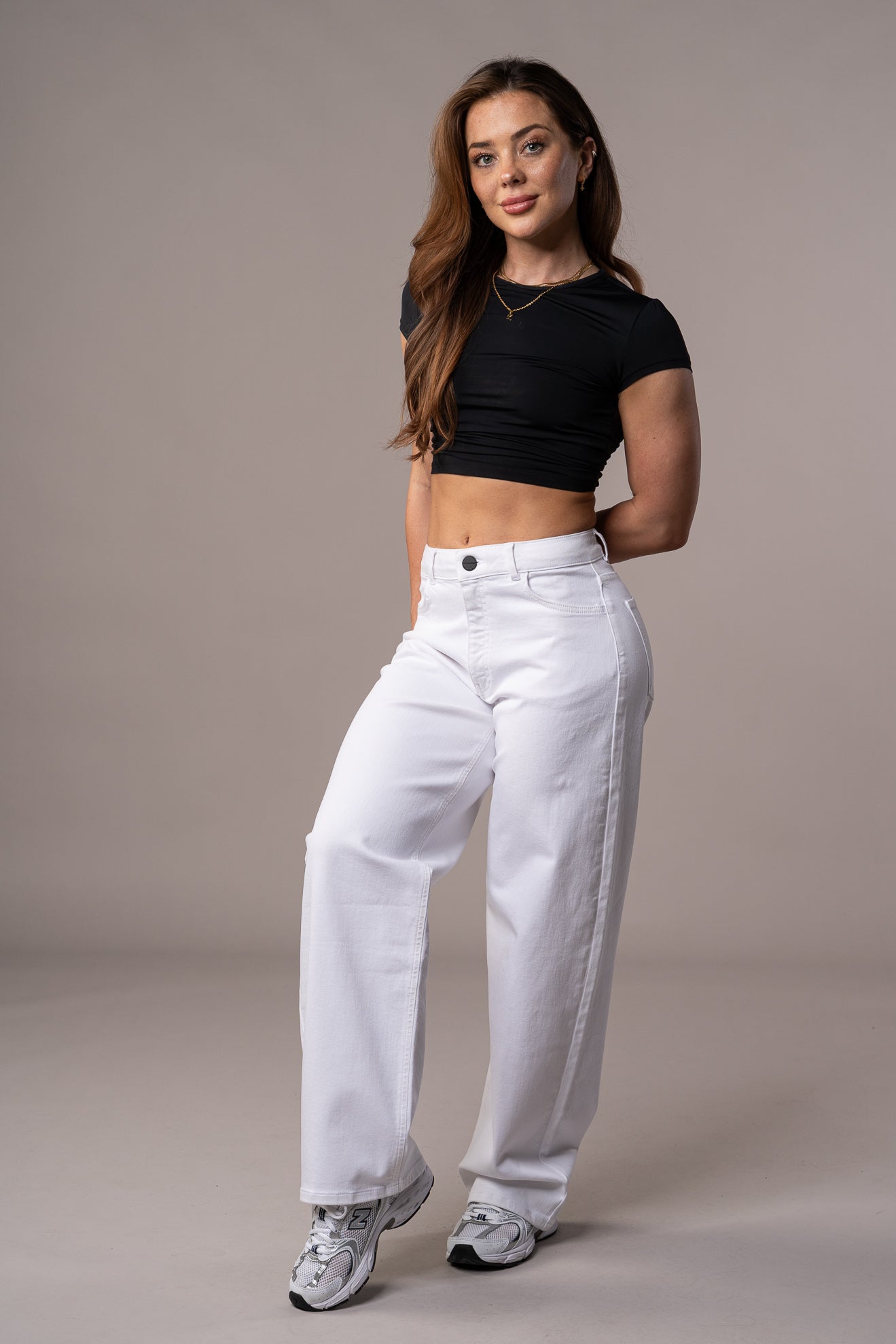Womens Pastel Baggy Fitjeans - White Baggy FITJEANS   