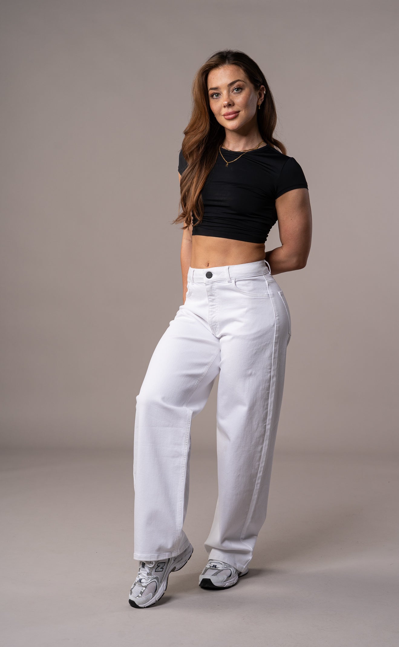 Womens Pastel Baggy Fitjeans - White Baggy FITJEANS   