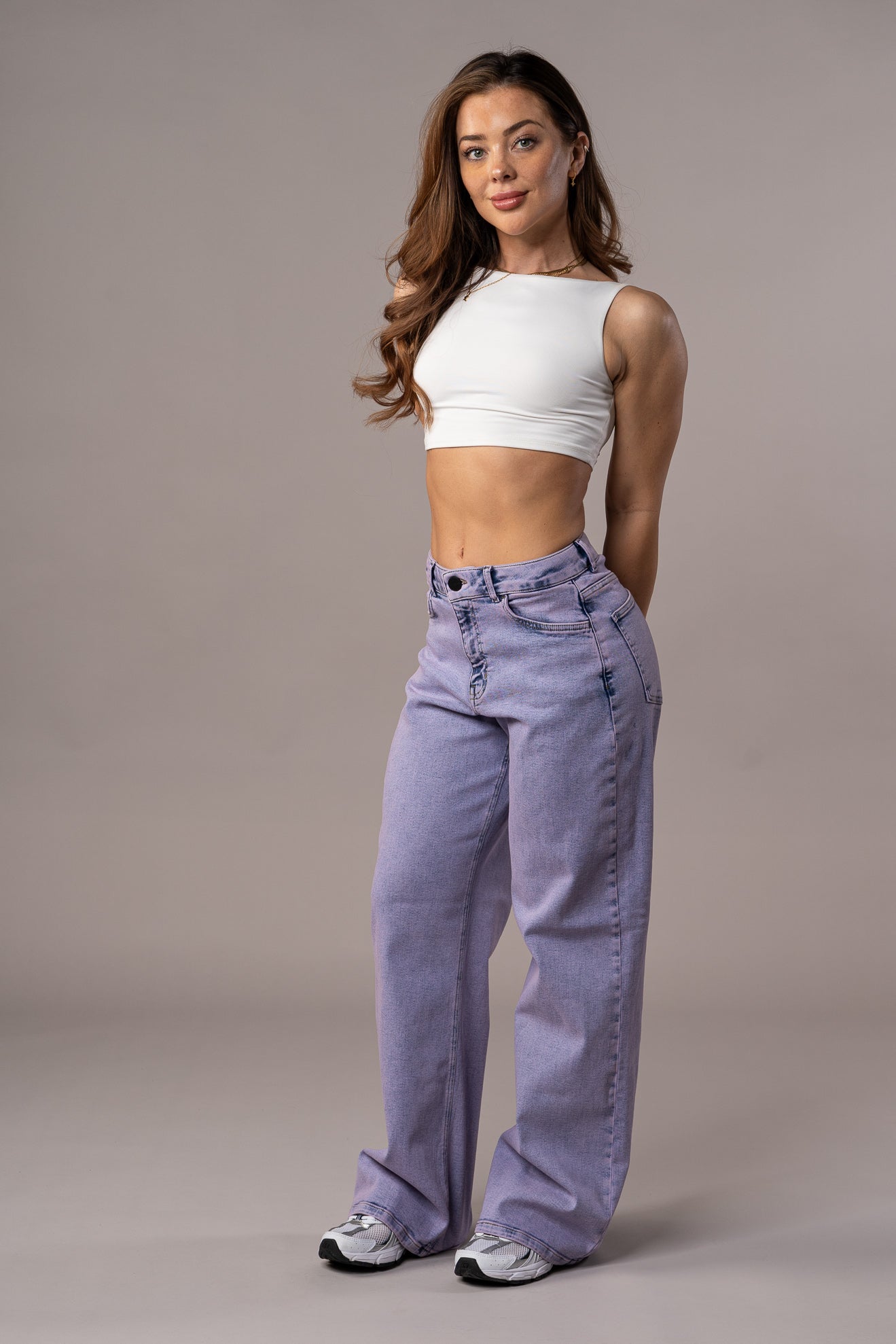 Womens Baggy Fitjeans - Marble Purple Baggy FITJEANS   