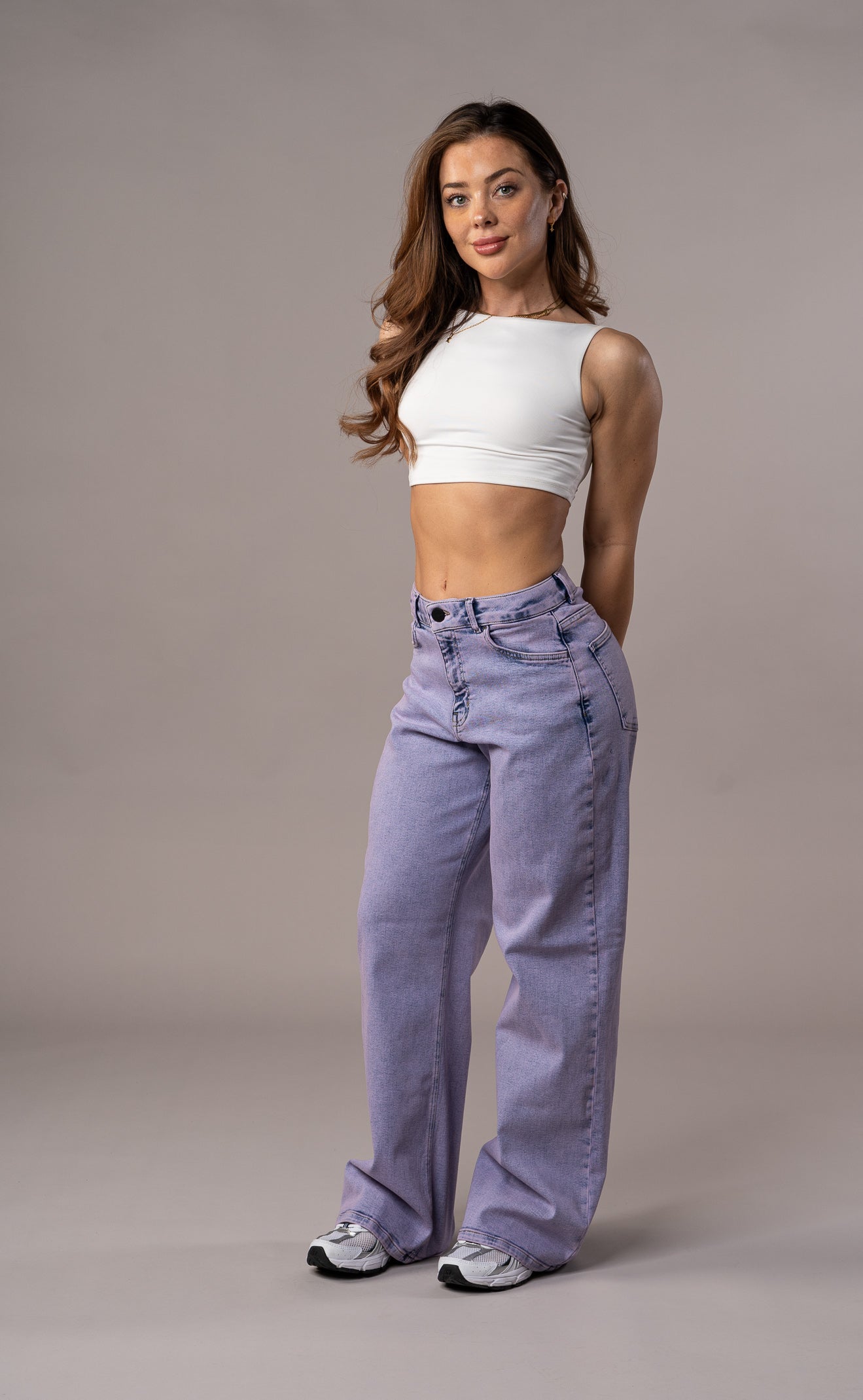 Womens Baggy Fitjeans - Marble Purple Baggy FITJEANS   