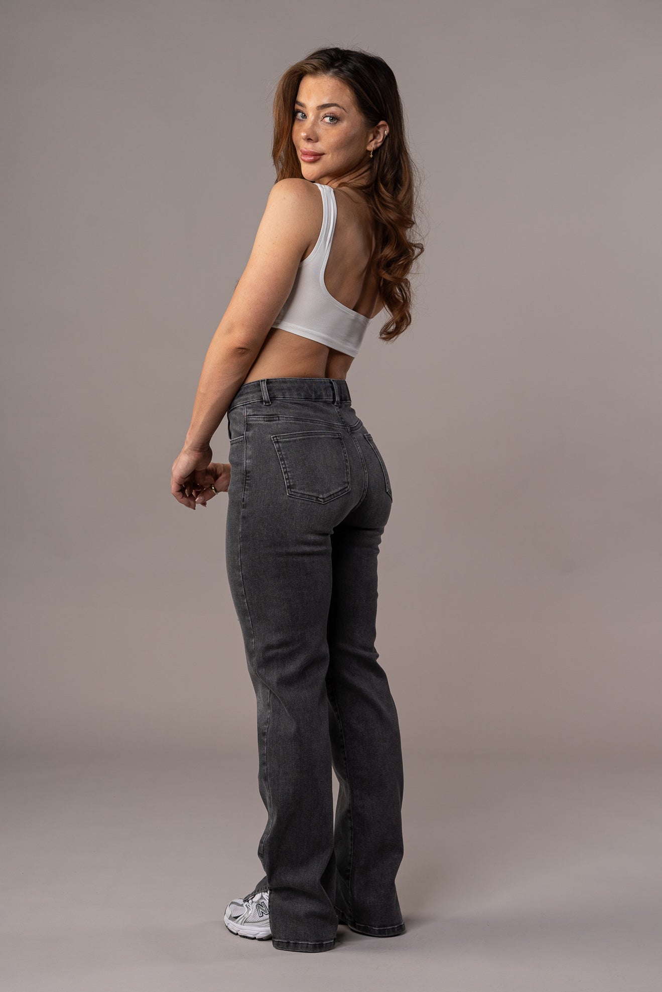 Womens Straight Leg Fitjeans - Grey Straight Leg FITJEANS   